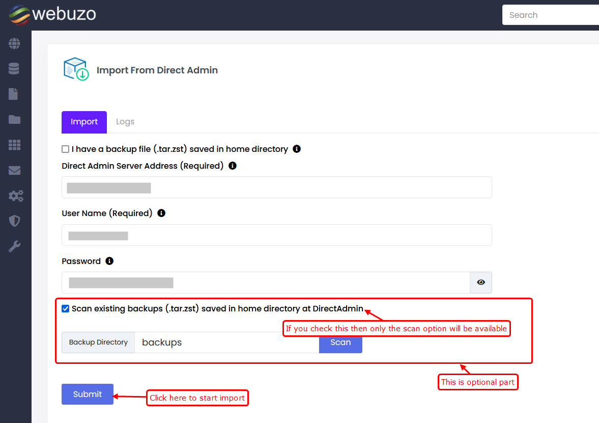 image Remote Import